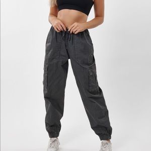 Charcoal Grey Cargo Bubble Pants